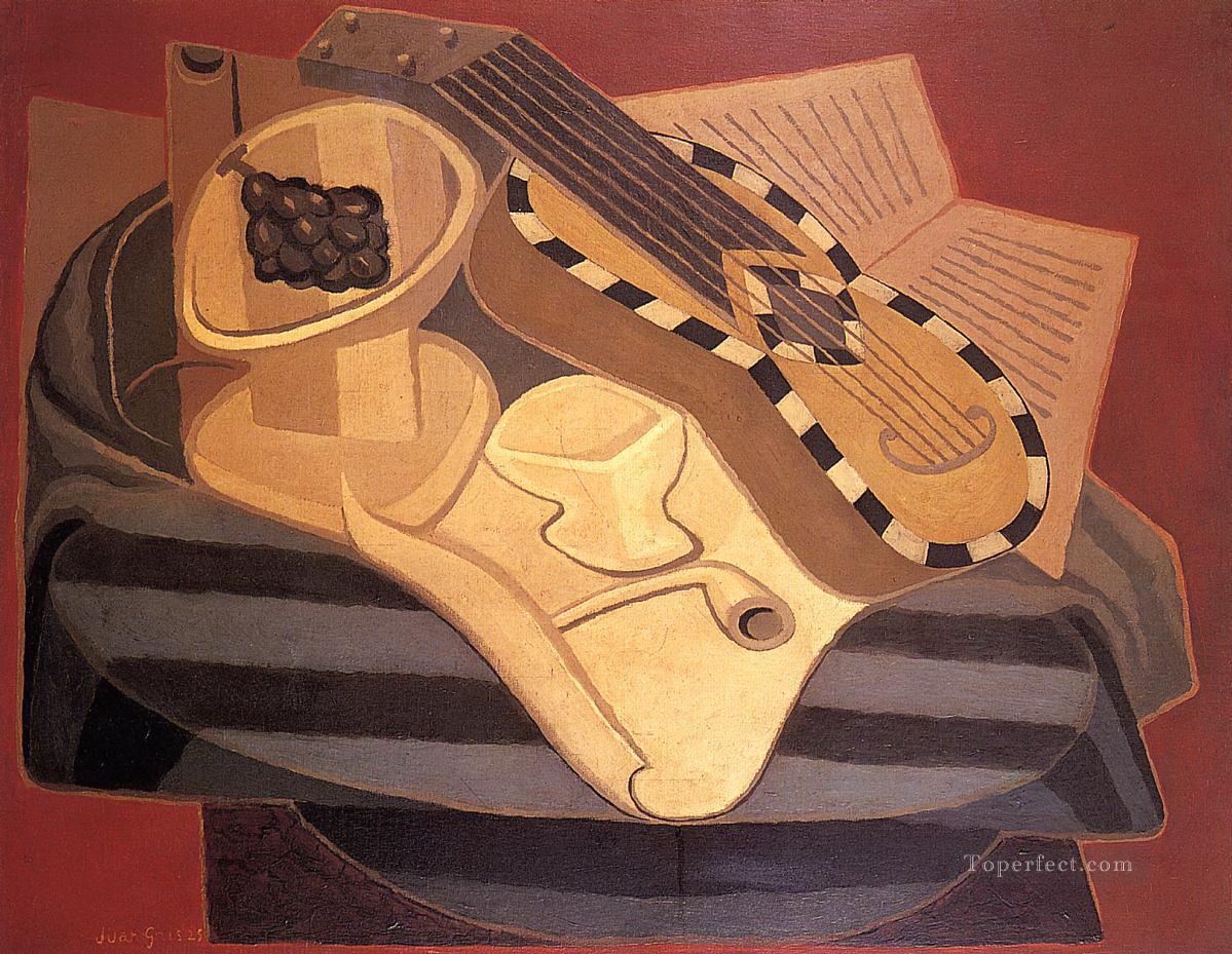 the guitar with inlay 1925 Juan Gris Oil Paintings